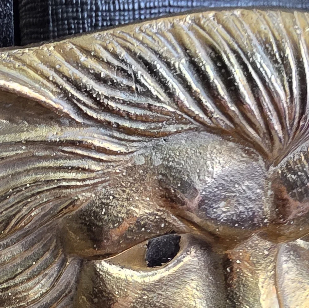 Goldtone Etched Lion Bag Charm - Custom Made - Picture 10 of 16